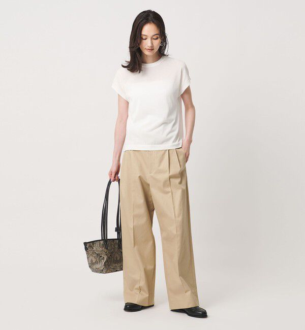 UNITED ARROWS「ミニハイネック フレンチスリーブ ニット -ウォッシャブル-」|ニット・セーター|