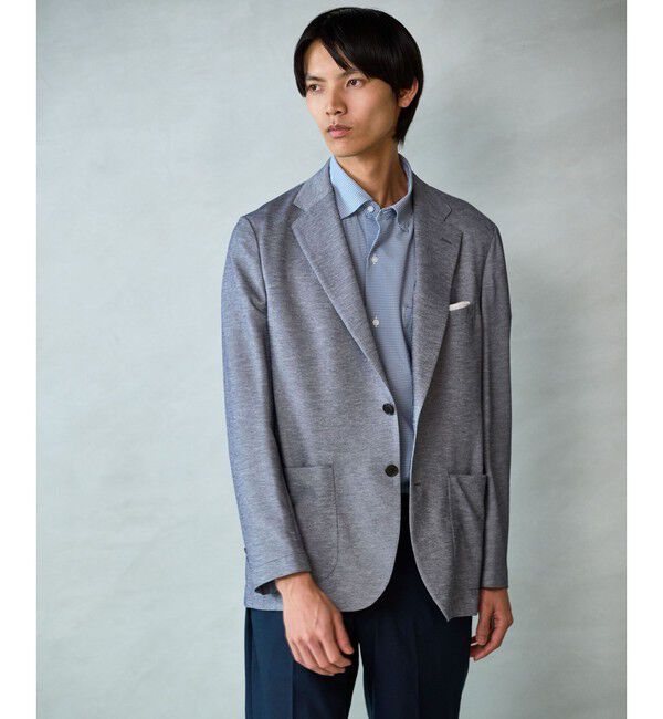 UNITED ARROWS green label relaxing「ポリエステル ジャージ カノコ 2B ジャケット -ウォッシャブル・ストレッチ・吸水速乾-」|テーラードジャケット|ROYAL