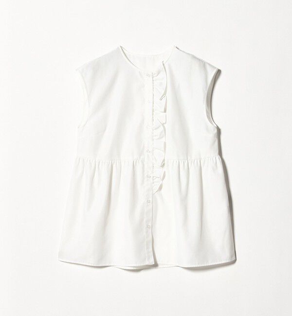 UNITED ARROWS green label relaxing「フロント フリル ノースリーブ ブラウス」|シャツ・ブラウス|