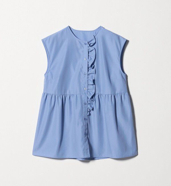 UNITED ARROWS green label relaxing「フロント フリル ノースリーブ ブラウス」|シャツ・ブラウス|