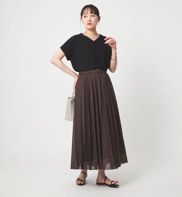 UNITED ARROWS green label relaxing「アキハ プリーツ スカート」|フレア|