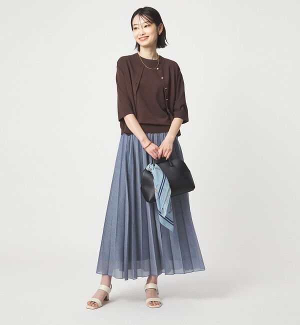 UNITED ARROWS green label relaxing「アキハ プリーツ スカート」|フレア|