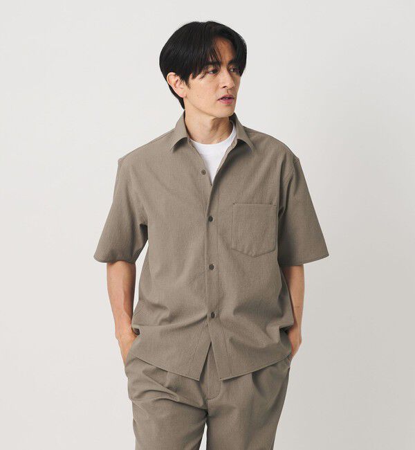 BEAUTY&YOUTH UNITED ARROWS「KOMATSU PACK トロピカル レギュラー シャツ FORM型 ストレッチ 吸水速乾 UVカット セットアップ対応」|シャツ・ブラウス|