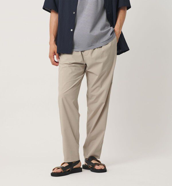BEAUTY&YOUTH UNITED ARROWS「クール 1プリーツ テーパード スラックス NO.7 接触冷感 ヨコストレッチ」|チノ|NATURAL