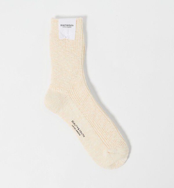 BEAUTY&YOUTH UNITED ARROWS「ビッグ スラブ ソックス」|ソックス|WHITE