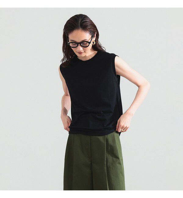 Demi-Luxe BEAMS 「ウォッシャブル ウール ノースリーブ Tシャツ」|Tシャツ・カットソー|