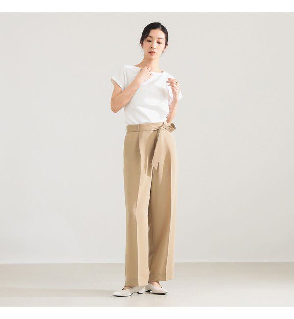 Demi-Luxe BEAMS 「ストレッチサテン タックパンツ」|チノ|