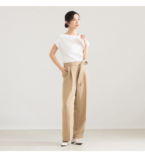 Demi-Luxe BEAMS 「ストレッチサテン タックパンツ」|チノ|