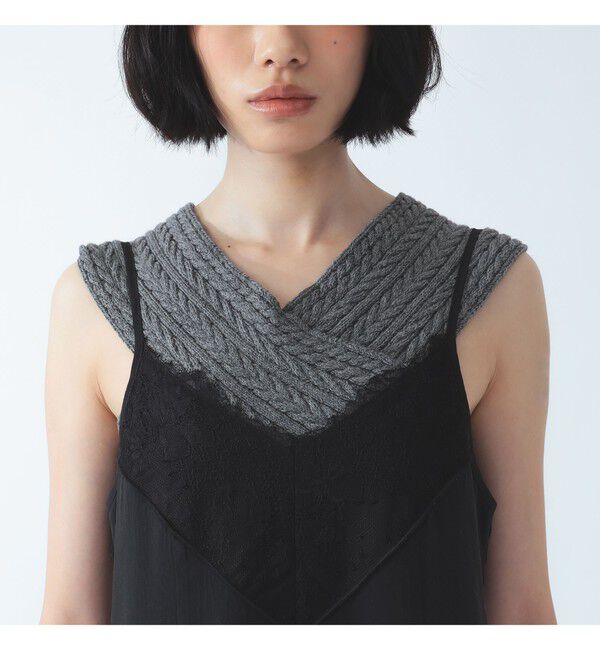 Ray BEAMS 「レース 切り替え Vネック キャミ ワンピース」|ワンピース|