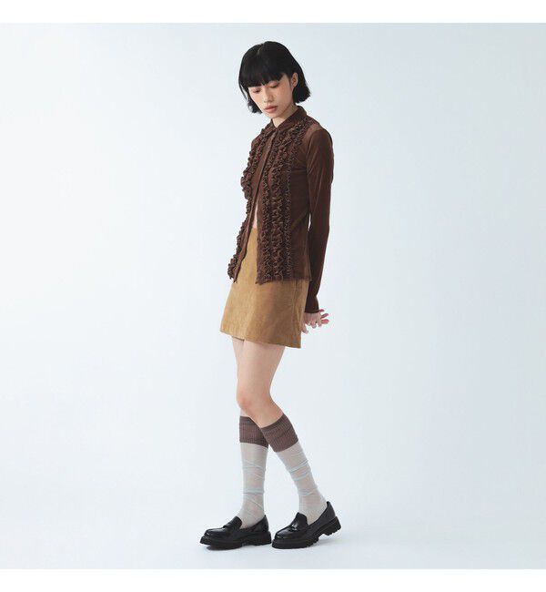 Ray BEAMS 「フロッキー チュール フリル シャツ」|シャツ・ブラウス|