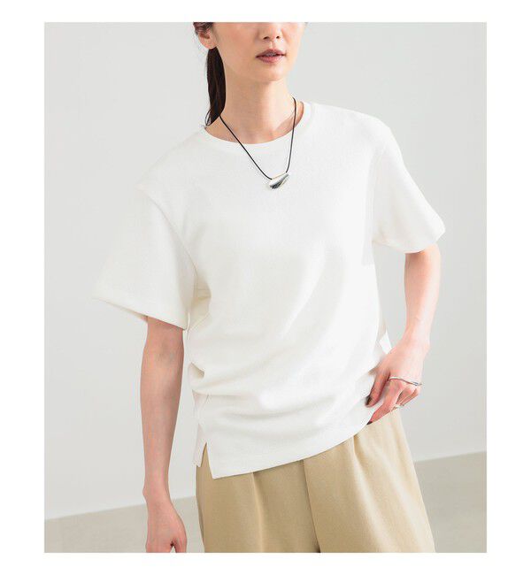 Demi-Luxe BEAMS 「ブークレ アシンメトリーヘム Tシャツ」|Tシャツ・カットソー|