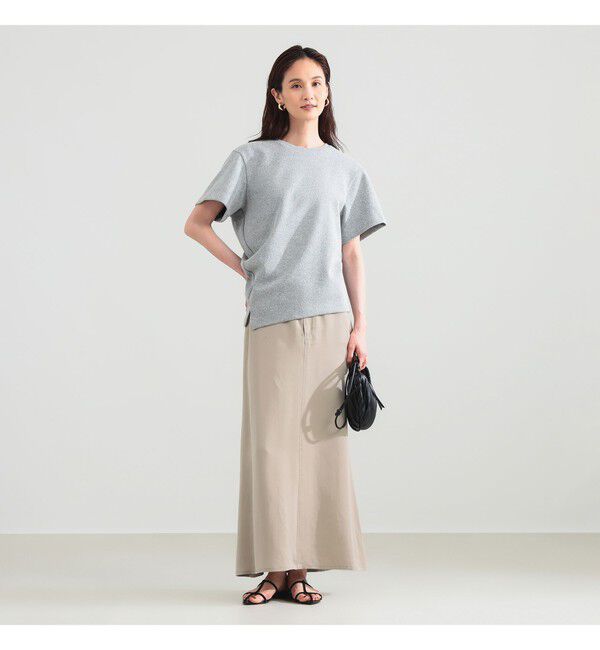 Demi-Luxe BEAMS 「ブークレ アシンメトリーヘム Tシャツ」|Tシャツ・カットソー|