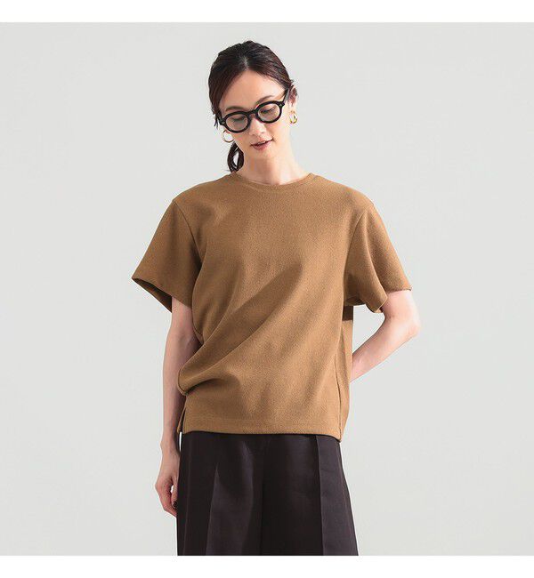 Demi-Luxe BEAMS 「ブークレ アシンメトリーヘム Tシャツ」|Tシャツ・カットソー|