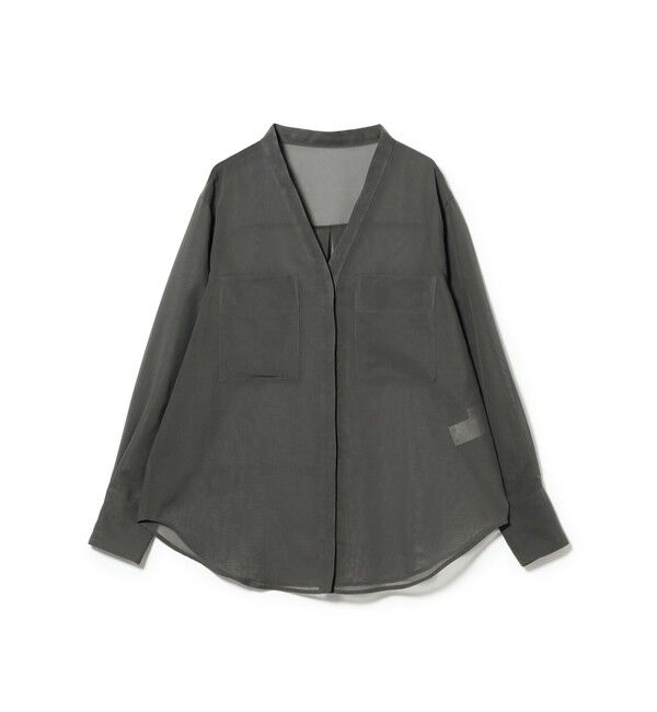 Demi-Luxe BEAMS 「ダブルポケット ヒヨク シャツ」|シャツ・ブラウス|CHARCOAL.GREY