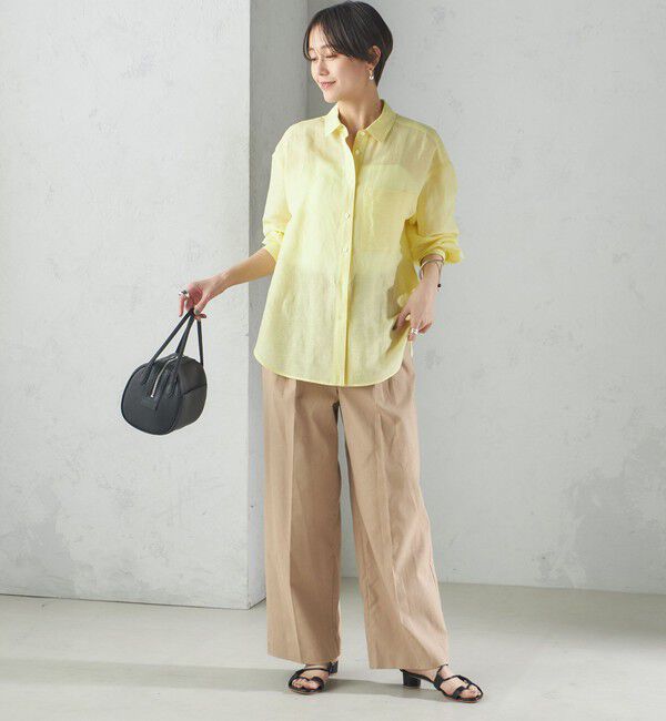 SHIPS for women「〈手洗い可能 〉ドライオックス フロント タック ストレート パンツ 25SS」|その他|