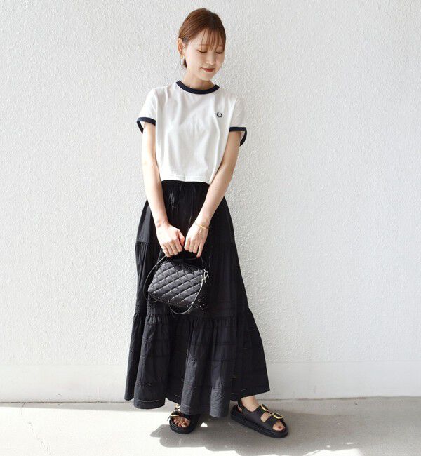 SHIPS for women「FRED PERRY:G9163 CROPPED RINGER TEE」|Tシャツ・カットソー|