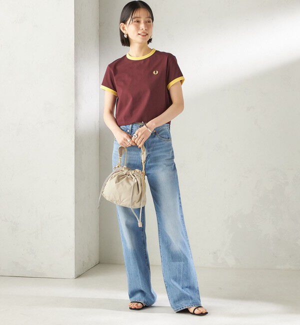 SHIPS for women「FRED PERRY:G9163 CROPPED RINGER TEE」|Tシャツ・カットソー|