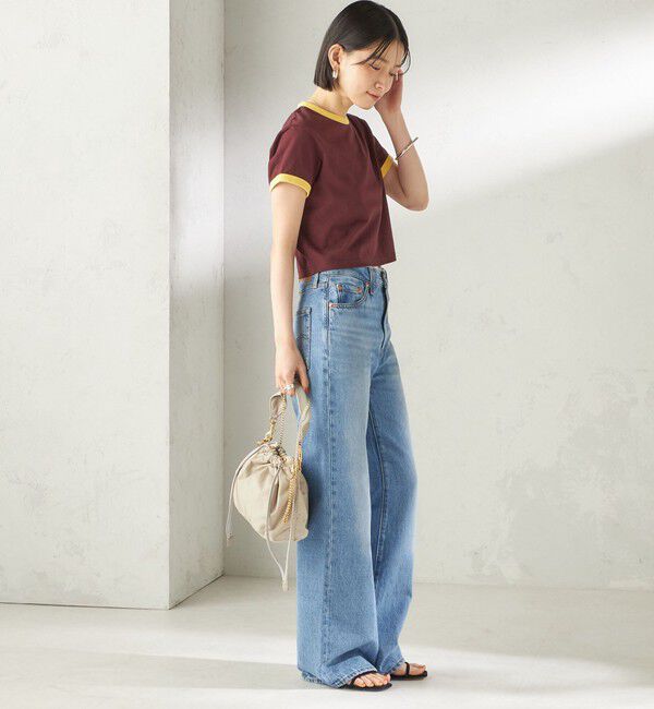SHIPS for women「FRED PERRY:G9163 CROPPED RINGER TEE」|Tシャツ・カットソー|