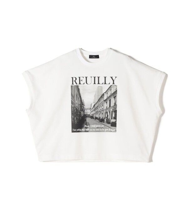 SHIPS for women「SHIPS Primary Navy Label:PHOTO プリント ジャージー プルオーバー」|Tシャツ・カットソー|ライトホワイト