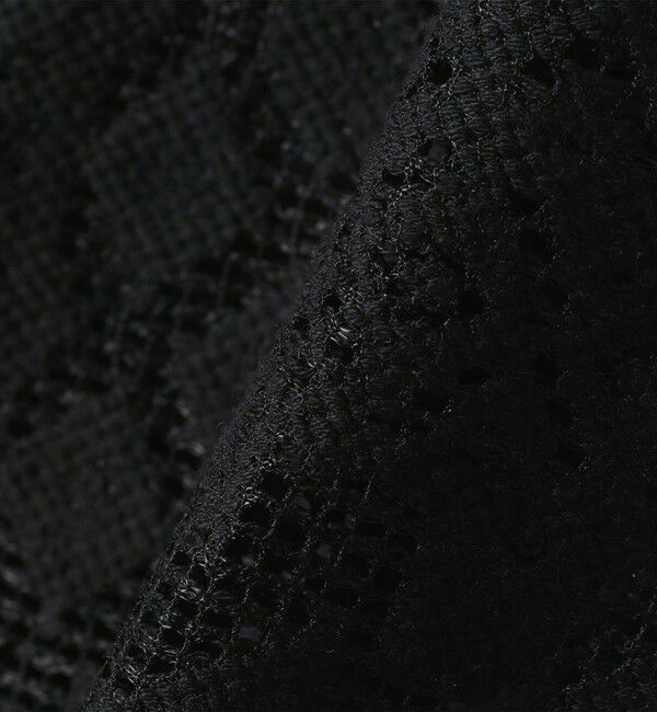 SHIPS for women「SHIPS Primary Navy Label:〈手洗い可能〉幾何学 ラッセル レース ブルゾン」|ブルゾン・スタジャン|