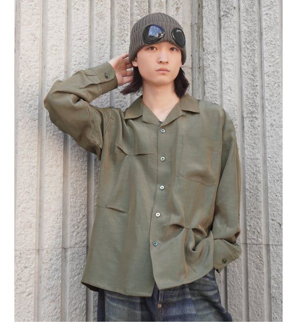 JOINT WORKS「JieDa / ジエダ HAND STITCH OPEN COLLAR SHIRT」|シャツ・ブラウス|グレー