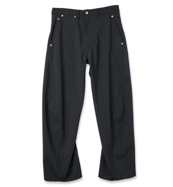 JOINT WORKS「JIEDA / ジエダ 3D STRIPE CUTTING PANTS」|スラックス|ブラック