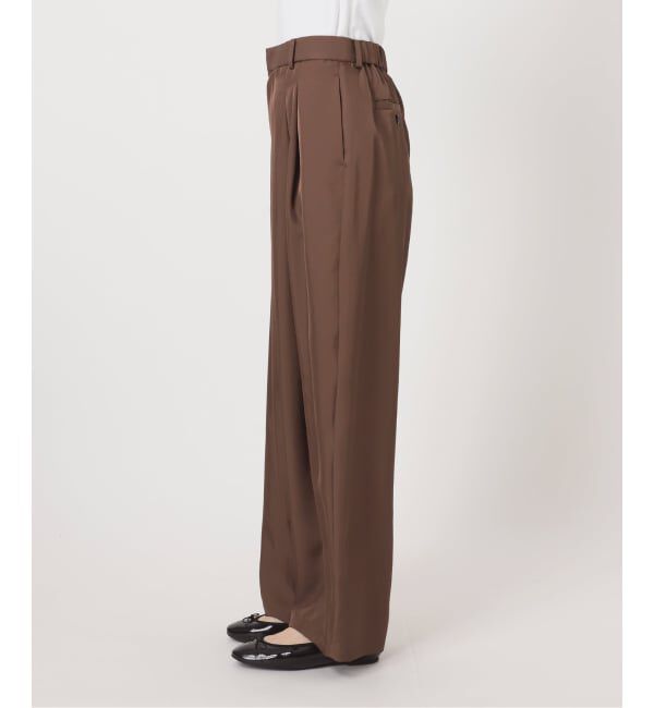 IENA「《洗濯機洗い可》UVカット/接触冷感 ツイルコクーンスラックス」|スラックス|
