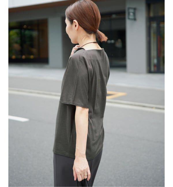 IENA「《接触冷感》アシメトリソフトプルオーバー」|Tシャツ・カットソー|