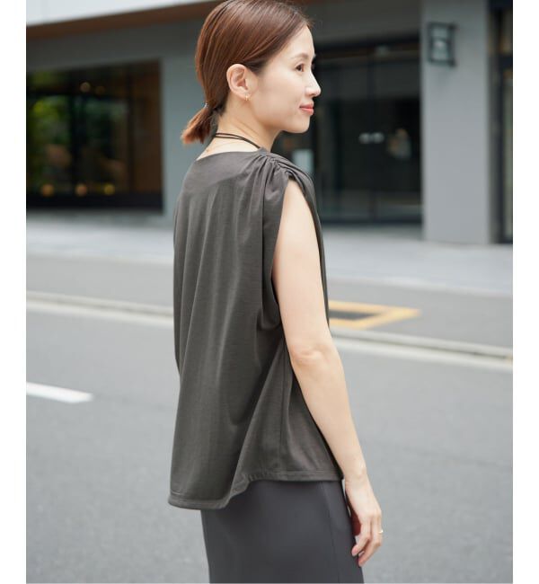 IENA「《接触冷感》アシメトリソフトプルオーバー」|Tシャツ・カットソー|
