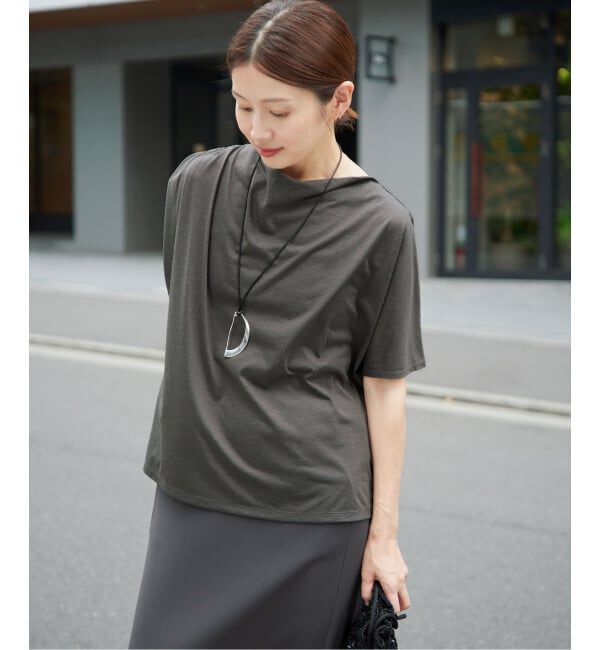 IENA「《接触冷感》アシメトリソフトプルオーバー」|Tシャツ・カットソー|