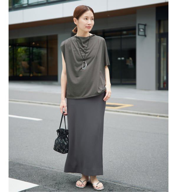 IENA「《接触冷感》アシメトリソフトプルオーバー」|Tシャツ・カットソー|