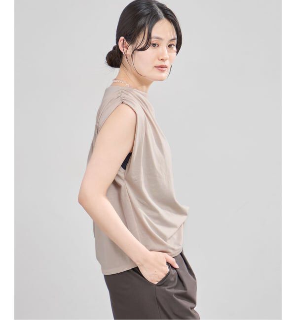 IENA「《接触冷感》アシメトリソフトプルオーバー」|Tシャツ・カットソー|