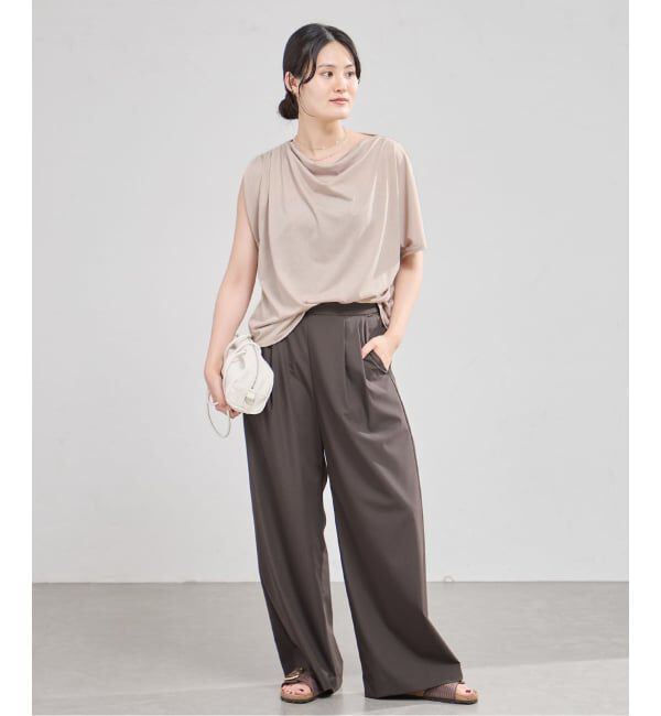 IENA「《接触冷感》アシメトリソフトプルオーバー」|Tシャツ・カットソー|