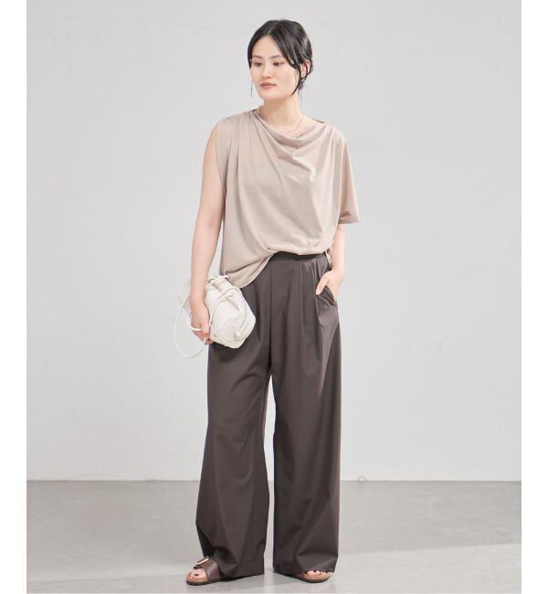 IENA「《接触冷感》アシメトリソフトプルオーバー」|Tシャツ・カットソー|