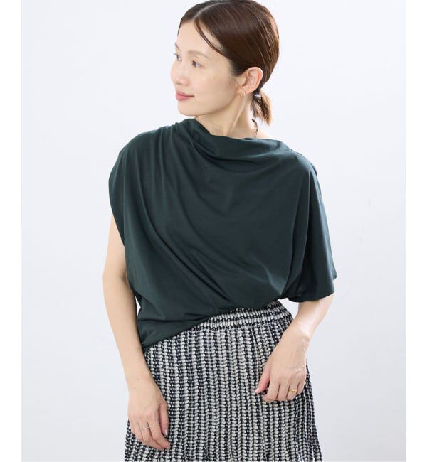 IENA「《接触冷感》アシメトリソフトプルオーバー」|Tシャツ・カットソー|
