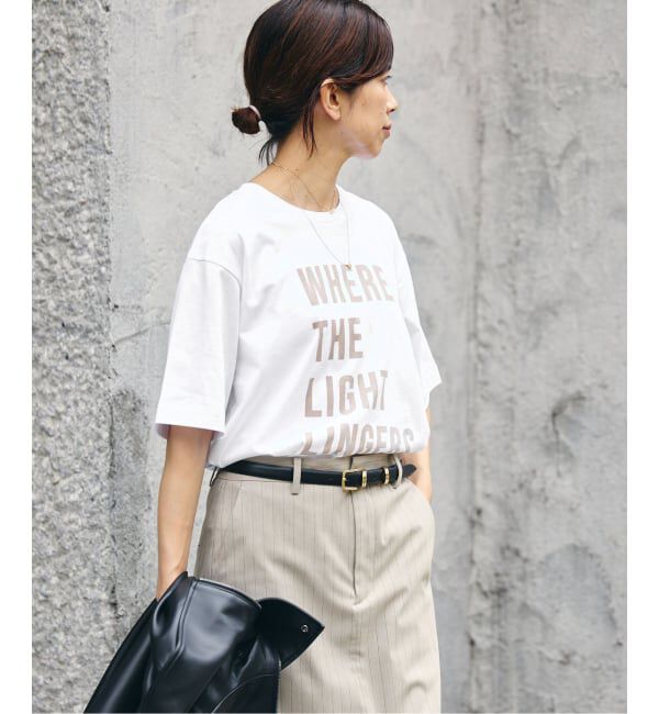 IENA「コットンフロントロゴTシャツ」|Tシャツ・カットソー|