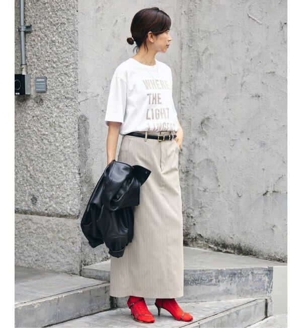 IENA「コットンフロントロゴTシャツ」|Tシャツ・カットソー|