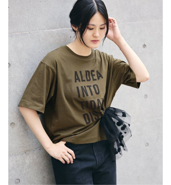 IENA「コットンフロントロゴTシャツ」|Tシャツ・カットソー|