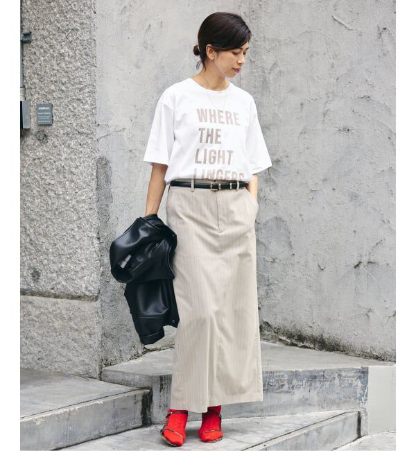 IENA「コットンフロントロゴTシャツ」|Tシャツ・カットソー|