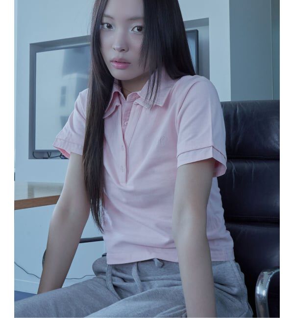 PULP「【Geek Office / ギークオフィス】PREPPY REWORK TOPS」|ポロシャツ|ピンク