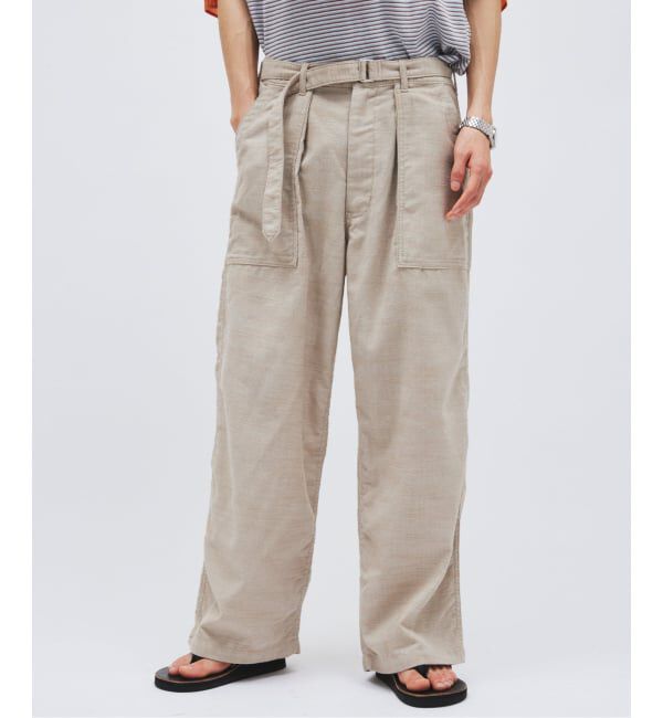 JOURNAL STANDARD「リネン ライク デニム ベルテッド パンツ」|カーゴ|