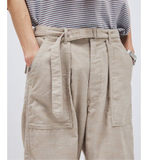 JOURNAL STANDARD「リネン ライク デニム ベルテッド パンツ」|カーゴ|