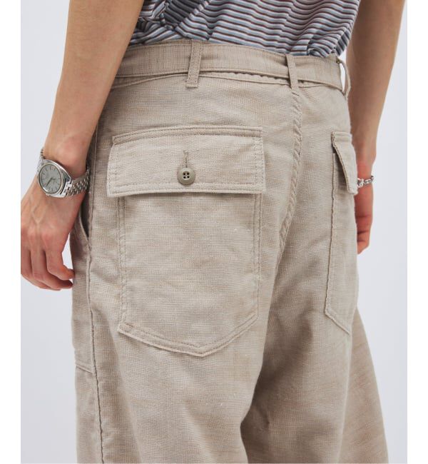 JOURNAL STANDARD「リネン ライク デニム ベルテッド パンツ」|カーゴ|