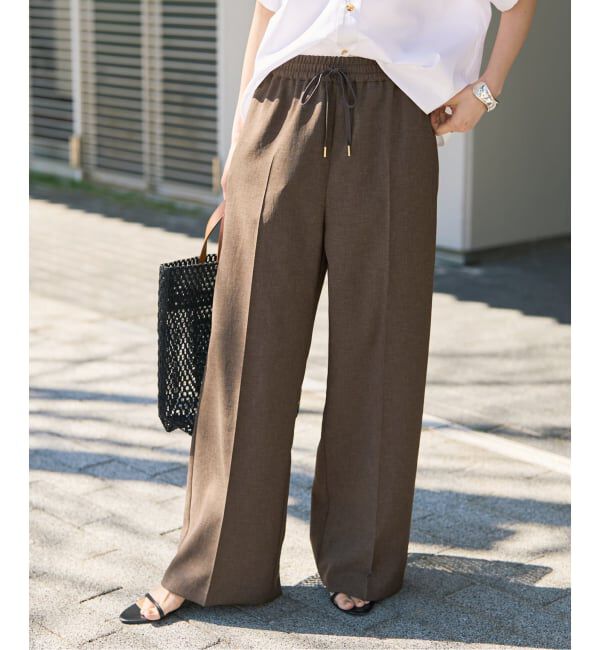 Spick and Span「PEウォッシャブルイージースラックスパンツ」|スラックス|