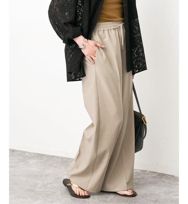 Spick and Span「PEウォッシャブルイージースラックスパンツ」|スラックス|