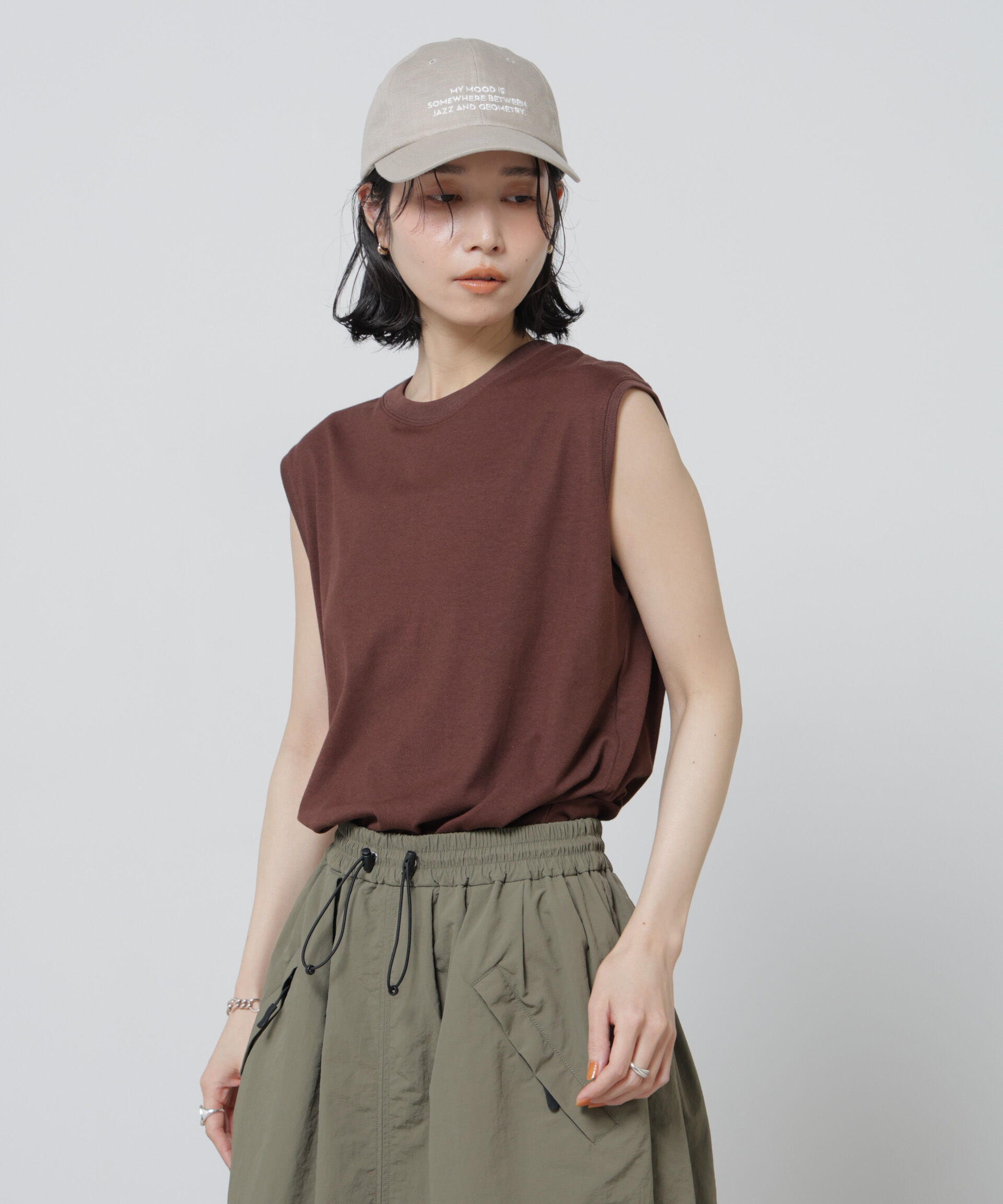 NANO universe「Anti Soaked(R) 汗染み防止カラフルノースリTシャツ」|Tシャツ・カットソー|