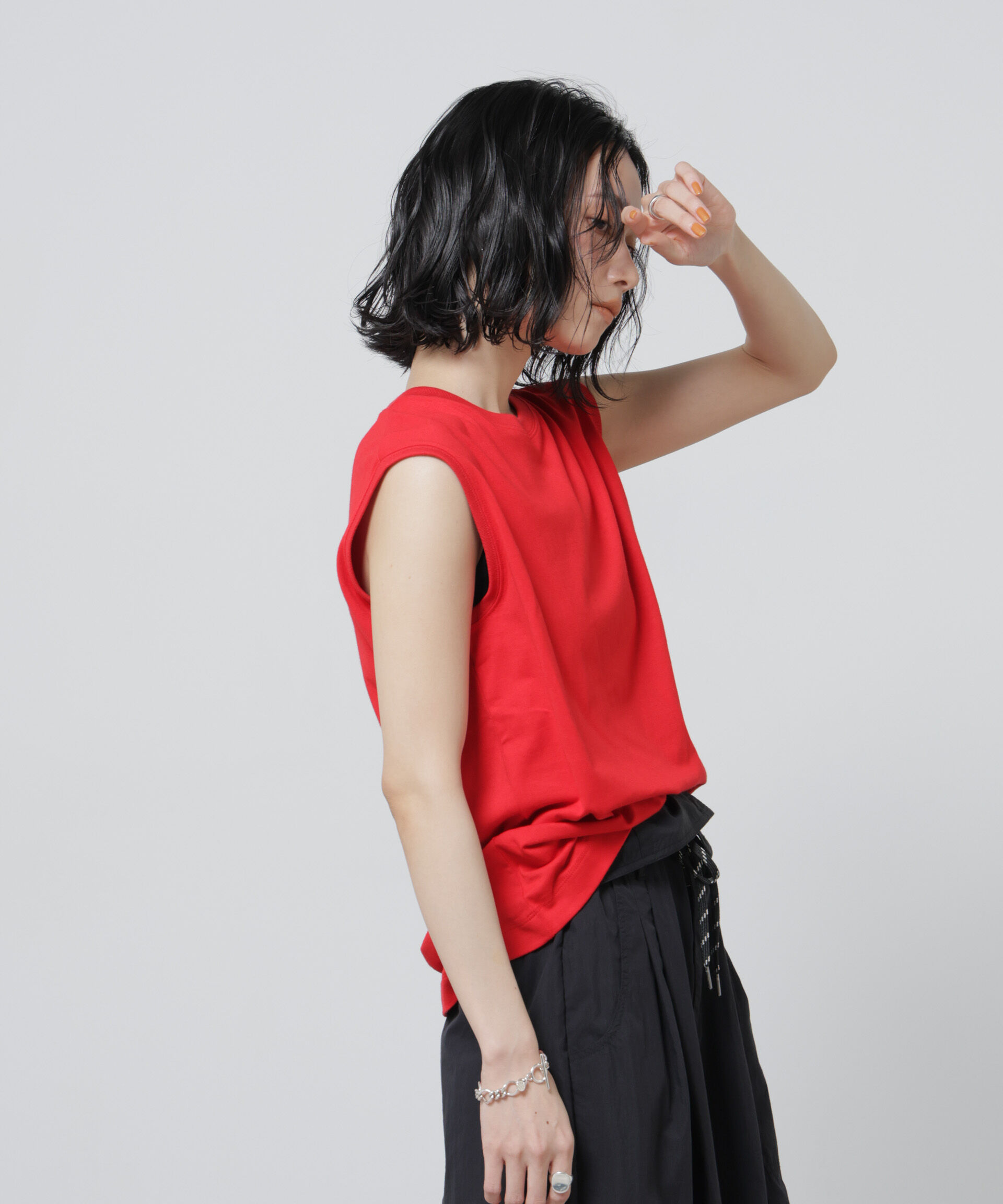 NANO universe「Anti Soaked(R) 汗染み防止カラフルノースリTシャツ」|Tシャツ・カットソー|