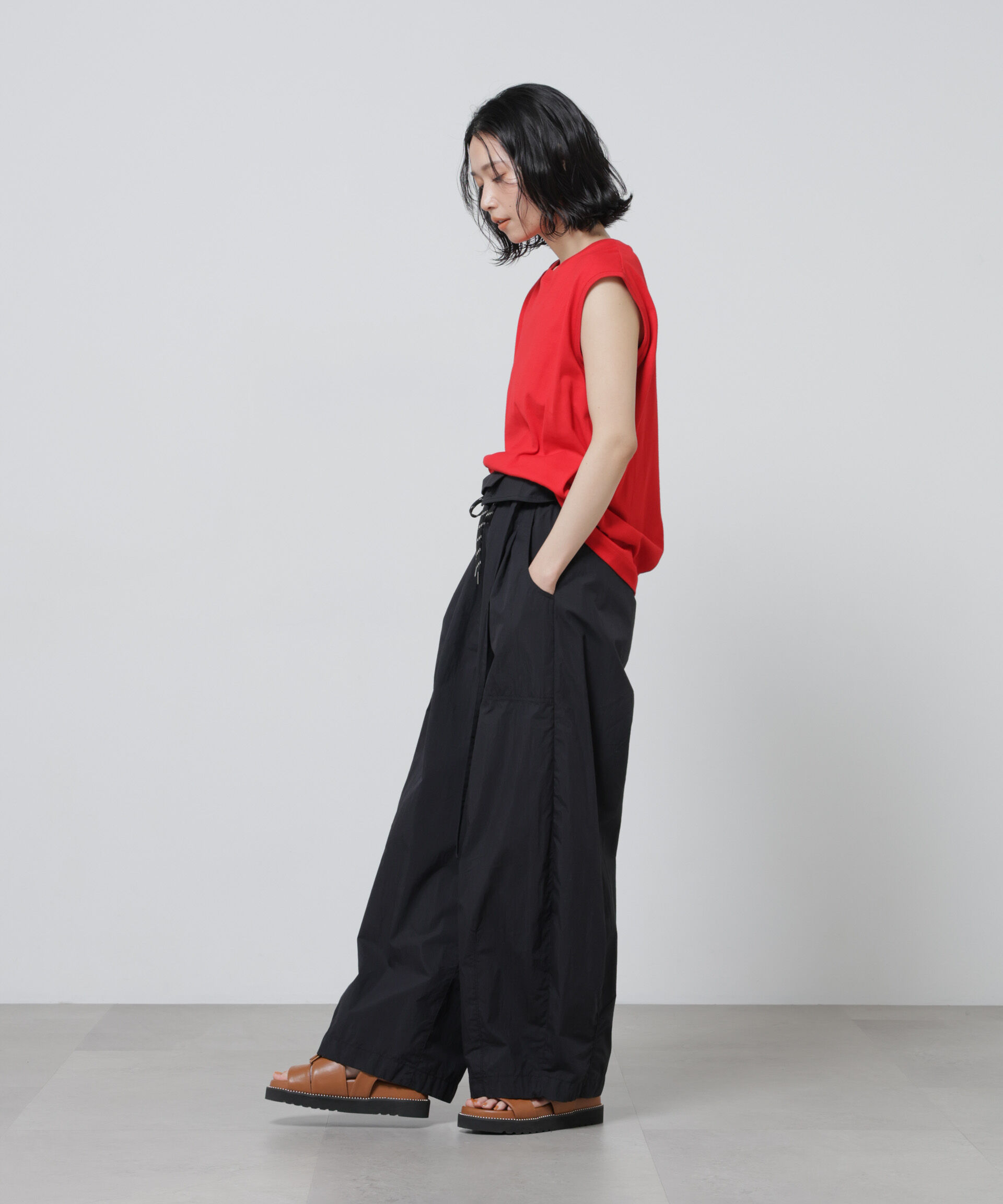 NANO universe「Anti Soaked(R) 汗染み防止カラフルノースリTシャツ」|Tシャツ・カットソー|