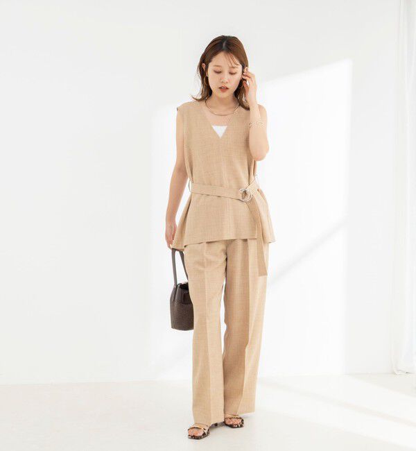 NOLLEY'S「《セットアップ対応》【BECシリーズ】ウォッシャブルリネンライク2タックパンツ」|その他|