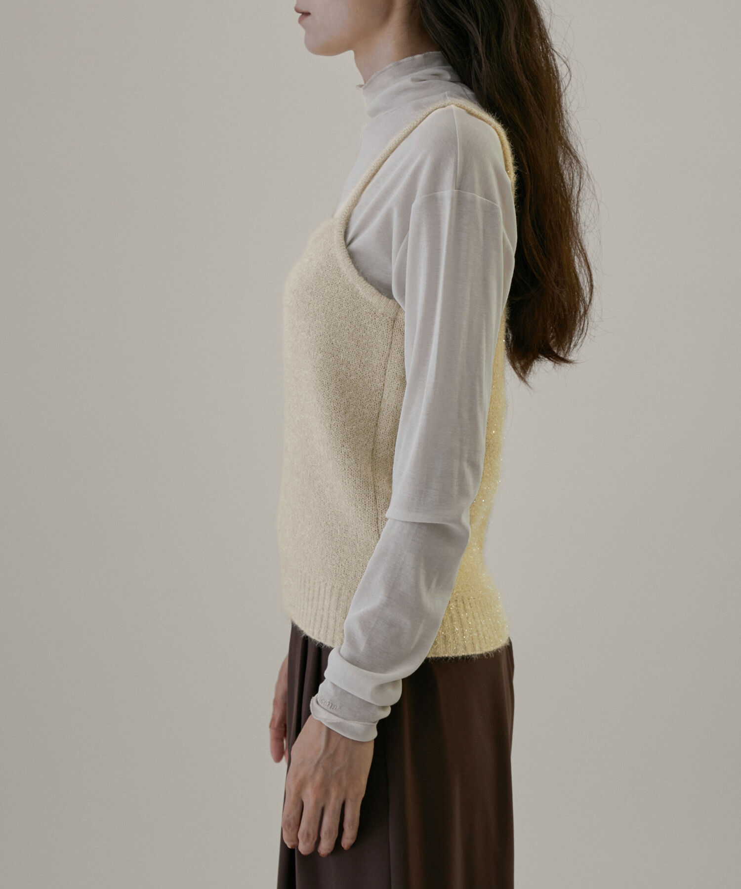 SALON adam et rope'「【WEB限定】ラメニットキャミソール【セットアップ対応】」|キャミソール|